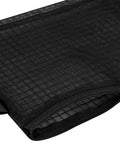 Black Nylon Mesh Zipper Pouch from Set Of Five See Through Travel Organizer Bags for Cables Cosmetics Chargers Pens Small Tools