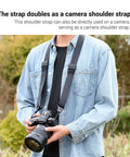 Person wearing Dual NATO Gimbal Strap for DJI RS 3 Pro RS 3 RS 2 And RSC 2 with camera in outdoor setting