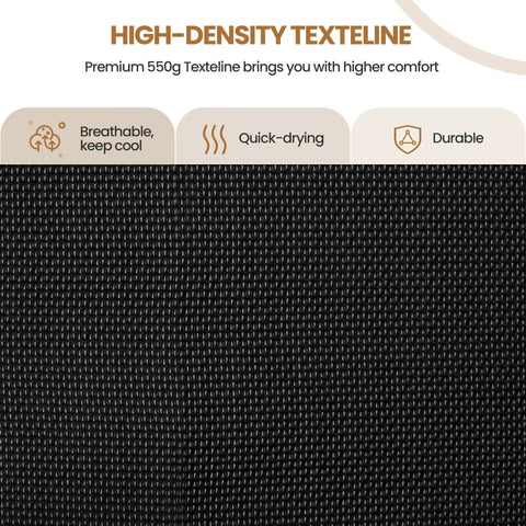 Close-up of high-density Texteline fabric used in Zero Gravity Outdoor Recliners Set Of 2, Adjustable Folding Lounge Chairs