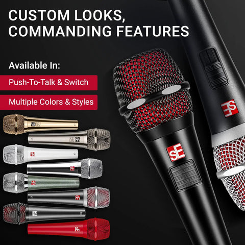 V7 Dynamic Microphone For Singing, Speech And Studio Recording With Supercardioid Pattern, Aluminum Voice Coil, multiple colors