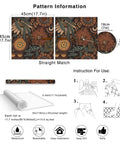 Peel And Stick Floral Boho Wallpaper Removable Mural Renter Friendly Brown Peach Puff Green Retro Wall Decor pattern info