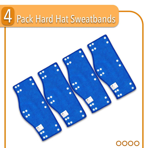 Heavy Duty Hard Hat Sweatbands Four Pack Washable Reusable Liners For Construction Crews Superior Moisture Wicking Keeps Your Head Cool During The Daily Grind Super Cozy Jobsite Protection