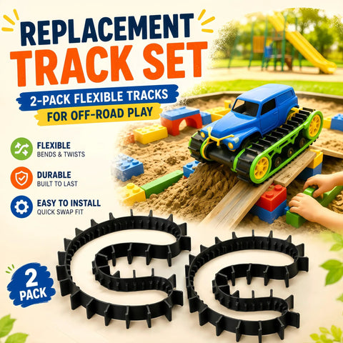 Replacement RC Track Set For Off-Road Vehicles With Flexible Drive Belt Style Wheel Tracks, Smooth Rolling And Easy Turning, Durable Impact-Resistant Build For Outdoor Use, Ideal Upgrade For Compatible Track Systems, 2-pack
