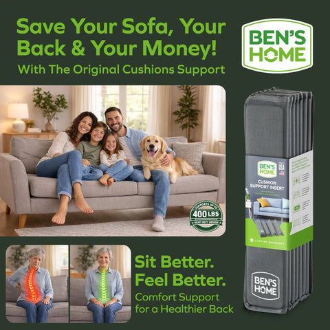 Heavy Duty Couch Cushion Support Board To Fix Sagging Sofas Instantly Lift And Stabilize Worn Foam Restore Living Room Comfort with family on sofa.
