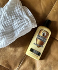Leather Conditioner With Deep Nourishing Moisturizers And Natural Waxes To Restore Dried Leather To A Soft Natural Feel 8 oz bottle with cloth