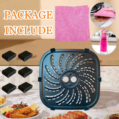 Package includes Upgraded Heavy Duty 8QT Air Fryer Grill Plate With Killer Nonstick Coating Compatible Perfect Fit Crisper Tray Rack Insert for PowerXL Vortex Pro.