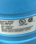 Rock Solid Industrial Socket Receptacle With Switch for Making And Breaking Under Load, rated 30A 480VAC, blue housing.