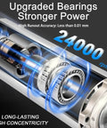 Cross-section of 2.2KW 220V Air Cooled Spindle Motor With ER20 Collet showing upgraded bearings and 24000 RPM capability