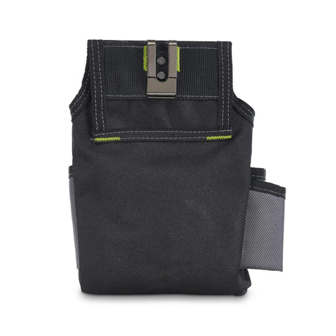 Ballistic Nylon Mini Tool Pouch With 9 Pockets Multi Pocket Organizer For Electricians And Builders Pro Grade Durable Compact Rugged Black Gray Built For On The Job Use