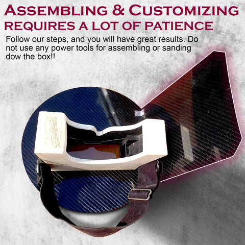 Top view of Ultralight Pancake Welding Hood With 10oz Carbon Fiber Panels For Pipeline Welders Right Or Left Hand Use