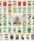 43 Assorted Vegetable And Herb Seed Packets Stash With Over 10,000 Seeds Includes Mylar Storage Bag For Easy Long Term Seed Storage Deluxe Heirloom Non GMO Collection High Germination In 7 To 14 Days Backyard Gardener Starter Kit.