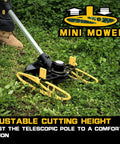 Cordless Weed Trimmer And Edger With 21V Power 13 Inch Cutting Swath Brushless Motor shown with adjustable telescopic handle
