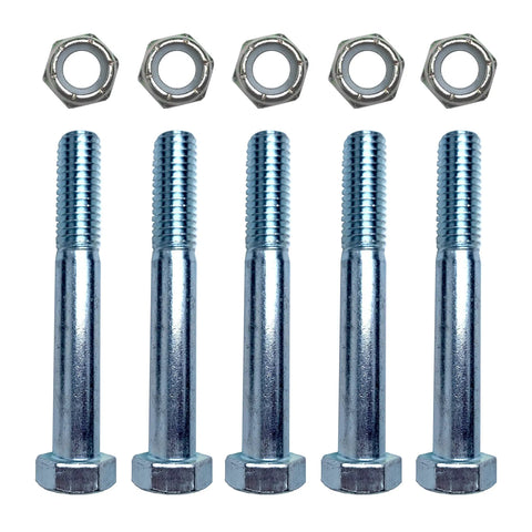 Five extra shear bolts for Shear Bolt Gearbox Beefed Up 35 to 45HP Rotary Replacement Kit with nuts displayed.