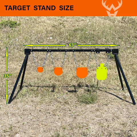 AR500 Steel Target System Complete Set With Stand And Gongs Includes 4 6 8 Inch Targets And 7x12 Inch Torso outdoors