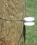 Zareba WP6 corner post ceramic insulator on wooden fence post with wire
