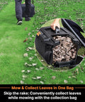 Person using Cordless Lawn Mower And Leaf Blower Combo With Two 4.0Ah Batteries And Charger No Cord Hassle 24V Max Power 13 Inch Cut