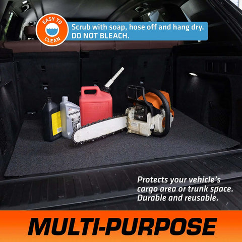 Oil Spill Mat For Garage Floor Protection No Mess Absorbent And Reusable Washable Floor Mat 30x59 Inches in vehicle trunk