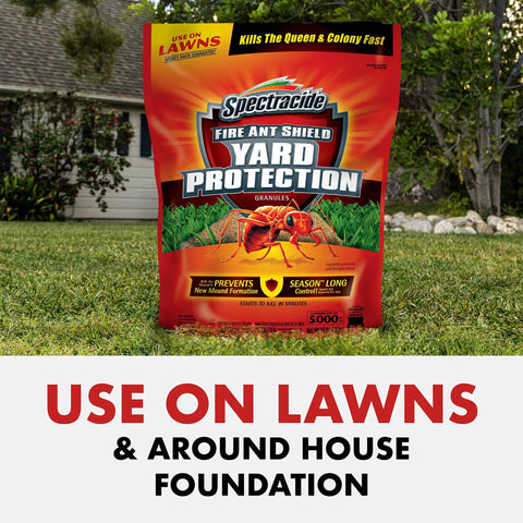Image of Fire Ant Shield Yard Protection Granules For Lawns And Home Foundations package on grass