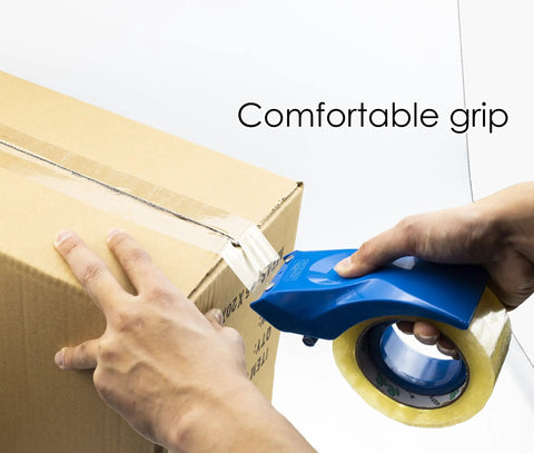 Easy Mount 2 Inch Tape Gun Dispenser For Packing And Sealing Ergonomic Black Handheld Tool With Durable ABS Plastic Quick Tape Replacement Keeps Tape On Reel Perfect For Warehouse And Shipping Tasks used sealing cardboard box