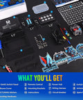 8 Gang Switch Panel With Wireless Remote Control From Up To 230 Feet Pair With Up To 5 Panels showing box and components