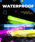 Colorful waterproof glow sticks from 32 Pack Ultra Bright 6 Inch Glow Sticks With 12 Hour Glow, Emergency Lighting for various uses
