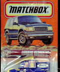 Blue And Yellow Farm Combine Harvester Diecast Toy One To Sixty Four Scale For Collectors And Kids in Matchbox Package
