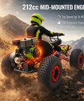 Person riding Beast 212cc 4 Stroke Off Road Go Kart With CVT Automatic Transmission, Hydraulic Disc Brakes, 8 inch tires