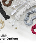 Fabric Cord Cover 6 Ft Conceals Cables From Lamps, Light Fixtures And Desks, Easy Hook And Loop Installation, various colors