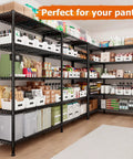 Heavy Duty Five Tier Storage Shelving Unit With Extra Wide 69.8 Inch Wire Rack Holds Up To 1600 Lbs Total Perfect For Garage Workshop Home Storage And Warehouse Organization, pantry storage