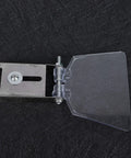 Pair Of Heavy Duty Bench Grinder Eyeshields crafted with top shelf 304 stainless steel with clear plastic shield for protection.