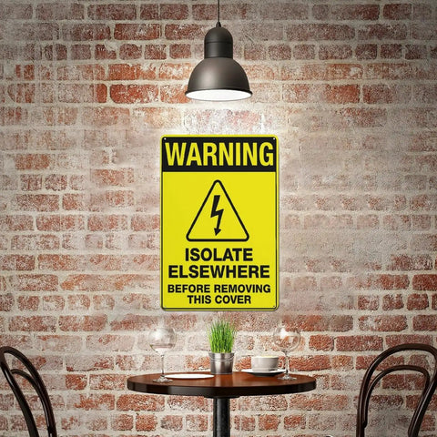 Heavy Duty 8x12 Workshop Safety Sign For Industrial Equipment Maintenance Zone Outdoor Wall Mount Plaque Rust Free UV Printed Aluminum