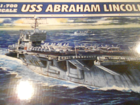 USS Abraham Lincoln CVN-72 Aircraft Carrier 1 To 700 Scale Model Kit With Full Hull Detail, Decals And Instructions