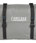 Front view of MULE 12 Bikepacking Handlebar Bag IPX5 Waterproof Roll-Top With Aluminum Stabilizer Bar in Wolf Grey 2.0