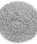Coiled Grade 30 Chain Quarter Inch By 100 Feet Zinc Plated Proof Coil Chain for towing, logging, agriculture, and guard rails
