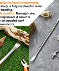 Heavy Duty 30 Inch Pry Bar With Seven Eighths Inch Diameter Chromium Alloy Steel Round Sleever Bar Crowbar on grass and concrete