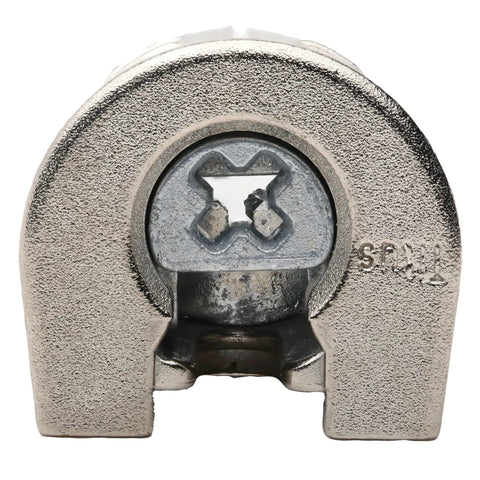 Pro Grade Zinc Cam Lock Connectors For 19mm Panels, Nickel plated connector with a cross pattern for easy installation.