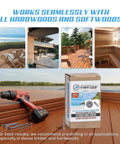 Box of 316 Marine Grade Stainless Steel Wood Screws 3 Inch 100 Pack With T25 Star Driver Bit on deck with drill