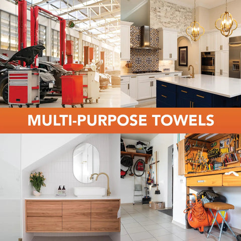 Bulk Terry Cloth Cleaning Rags 300 Pack, 14x17 Inch 100% Cotton Towels for Kitchen, Auto Shop, and Bar Use in various settings