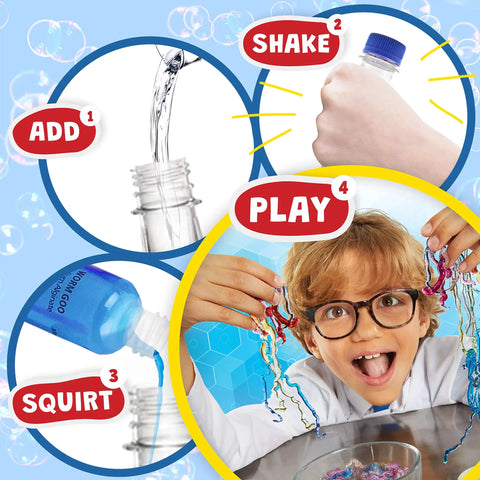 Lab In A Bag Chemistry Kit For Kids 15 Hands On Experiments Reusable Test Tubes At Home Science Lab Toy For Boys And Girls 8 Plus Totally Kid Friendly Fun Educational Chemistry Set, boy engaging in colorful experiment with provided test tubes