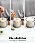 Ultimate Seven In One Frozen Treat Machine That Goes Hard On Cravings Includes One Touch Programs for homemade mix-ins preparation.