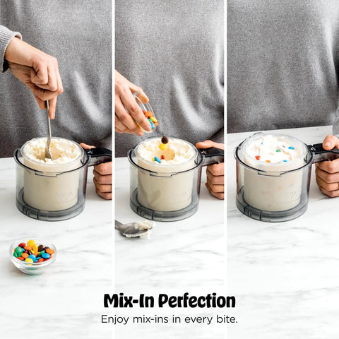 Ultimate Seven In One Frozen Treat Machine That Goes Hard On Cravings Includes One Touch Programs for homemade mix-ins preparation.