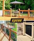 Outdoor decks with 4 Pack Aluminum Deck Railing Brackets For 2x4 To Handrail Connection, ADC-12 Solid Alloy, Rust Resistant, Black Coated.