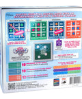 Box back view of Play Smart Dice Math Tac Toe Game Sharpen Mental Math With A Fun Twist On A Timeless Classic Multilevel Math Bingo