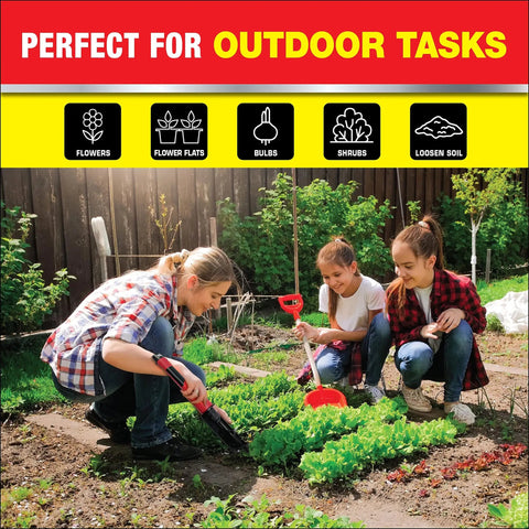People using Electric 22 Inch Auto Shutoff Shovel Handheld 12V Li Ion Battery Powered Digging Tool for gardening tasks