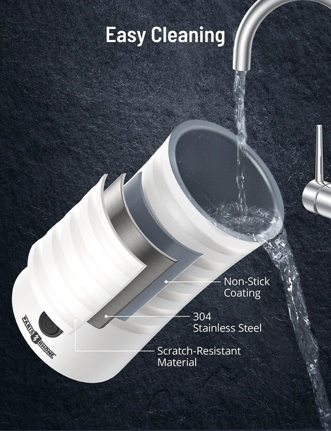 4 In 1 Milk Frother With Temperature Control for Hot or Cold Foam, scratch-resistant material, easy-clean under running water