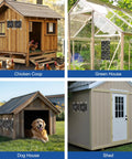 Solar Exhaust Fan For Chicken Coop With Battery And Adjustable Thermostat in various outdoor settings like coops, greenhouses, sheds.