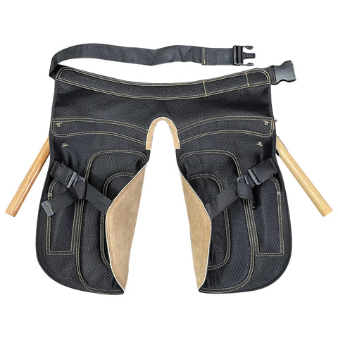 Womens Pro Grade Farrier Aprons Chaps Leather And Canvas 23 Inch Fit With Extra Knee Padding Double Knife Pockets Hammer Loops