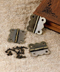 Antique Bronze Butterfly Hinges Set For Jewelry Boxes And Craft Projects With 160 Screws, 40 Hinges, 1 Inch Engraved Design.