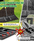 Heavy Duty Lawn Leveling Rake For Soil And Ground with curved smooth edge for effortless gliding and adjustable handle.