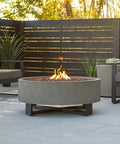 Contemporary Propane Fire Bowl 40x40 Inch Round Glacier Gray Finish No Fuss Weather Resistant Outdoor Fire Pit With 50000 BTU